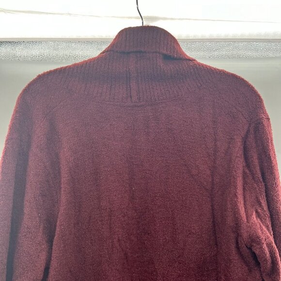 Max Mia Women's Open Front Maroon Cardigan Collared Size XL - Picture 6 of 8